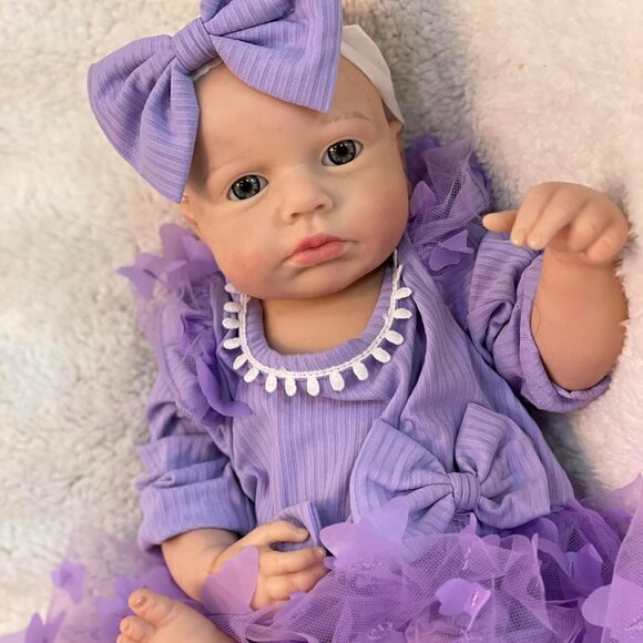 18 Inch Reborn Baby Girl Dolls Handmade Silicone Baby Doll